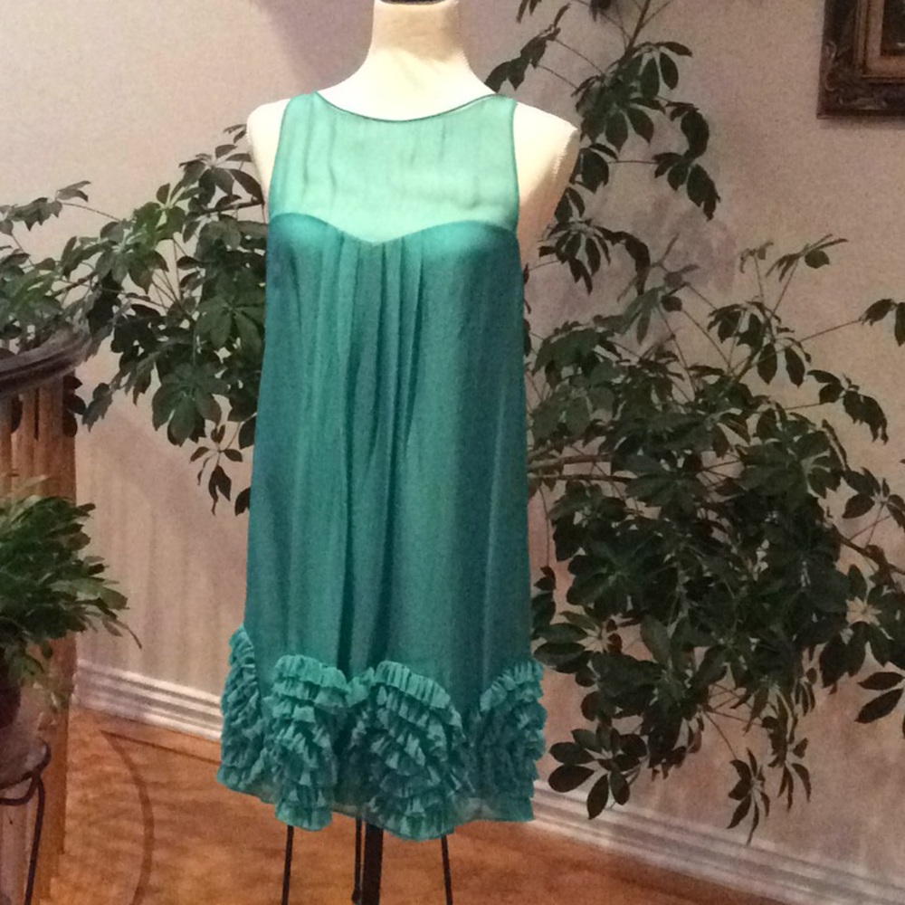 Silk dress on lining.